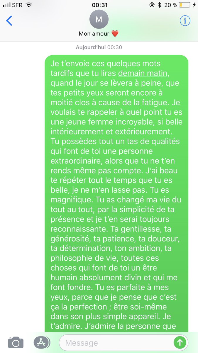 lettre pour sa copine