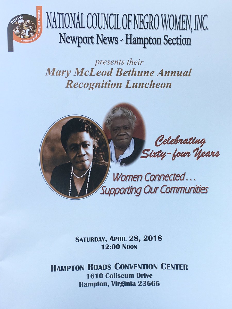 BobbyScott's tweet photo. Caught up when several elected officials from Newport News and Hampton during the National Council of Negro Women Newport News Hampton Section Mary McLeod Bethune Annual Recognition Luncheon https://t.co/kUOI6EhNXk