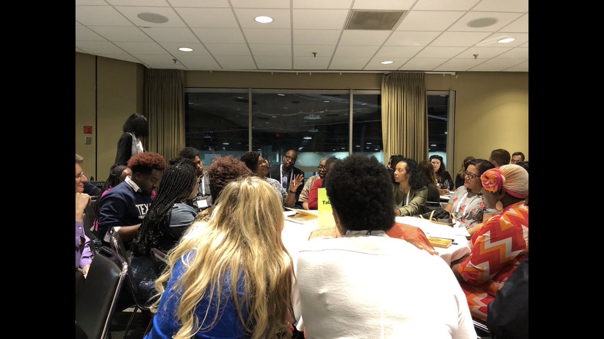 DrKSanders's tweet photo. Dr. @chandrafjohnson presented at a more than full Roundtable Session entitled - Black Males and Grief: What Counselors Don’t Know and Need to Know - presented @CounselingViews #Counseling2018 #mentalhealth #blackmen #blackmales #counseloreducation https://t.co/f101vAsVsC