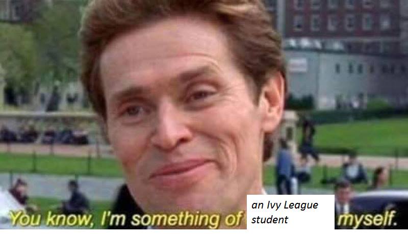 ElitistMemes's tweet photo. When you follow this account but you go to Cornell https://t.co/OVZ5I2piib