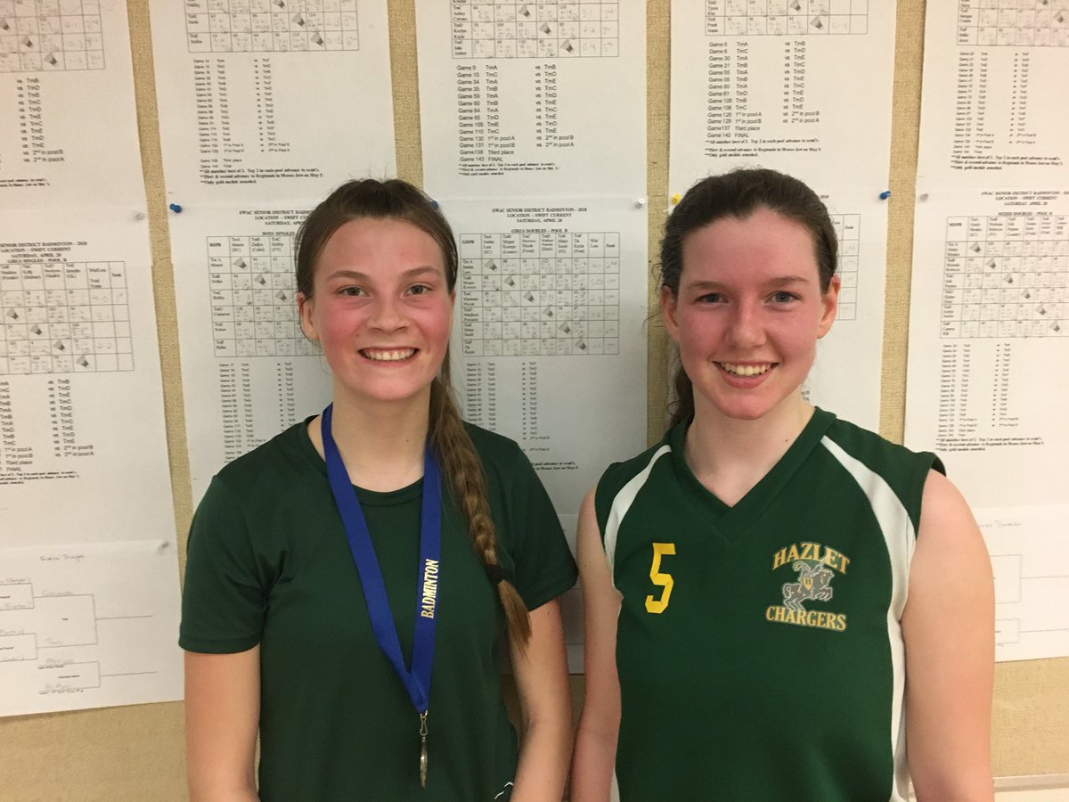 SWAC Sr girls singles. First Sara Kendall from Ponteix. 2nd Cassandra Benson from Hazlet. @ChinookSD
