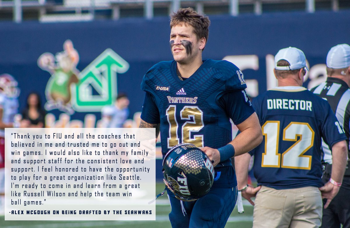 FIUFootball's tweet photo. .@McgoughAlex on being drafted by the @Seahawks.

#ProPanthers #NFLDraft https://t.co/QKKOH2ImSp