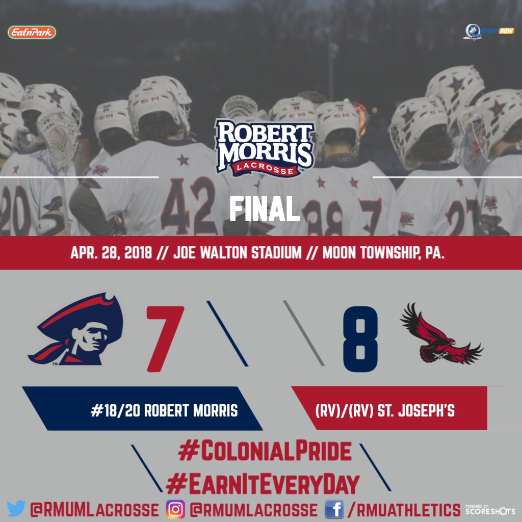 RMUMLacrosse's tweet photo. Welp, wasn't meant to be. But we'll be back next Thursday with another title to chase, in the #NECTournament! https://t.co/qDAqkl7LDw