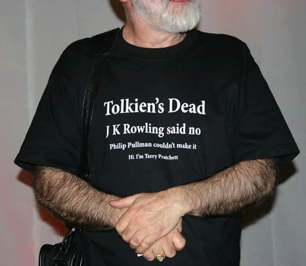 Happy birthday to Sir Terry Pratchett who would have been 69 today. 
I just adored his sense of humour. ~ Shan 