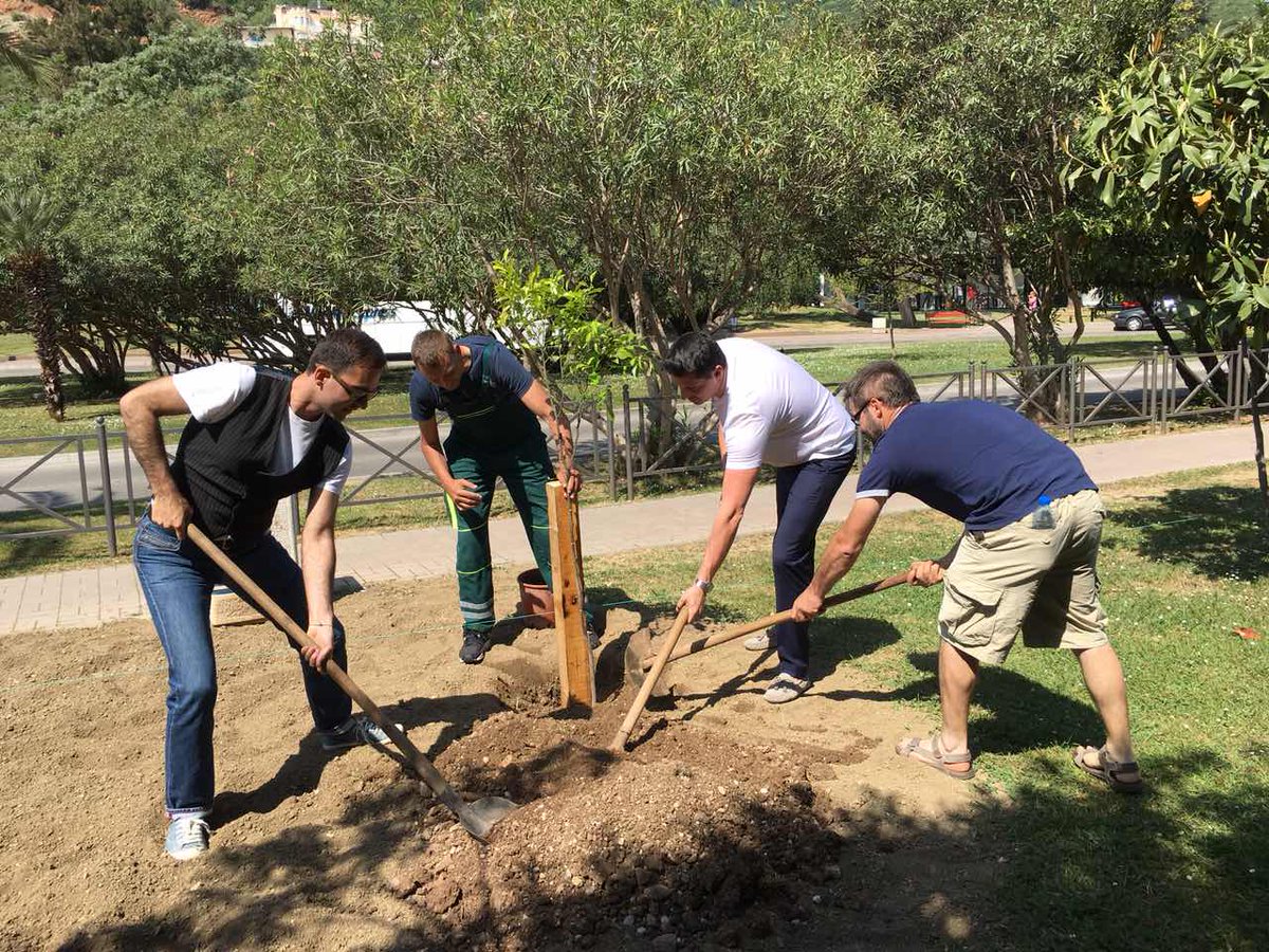 FondacijaBudva's tweet photo. Sa naše nove akcije: Fondacija Budva je u saradnji sa Hipotekranom bankom, D.O.O. Komunalno #Budva i Eko školom „Danilo Kiš“ zasadila sadnice gorke pomorandže! 😉 #BudimoGrad https://t.co/yU76kkYl0O