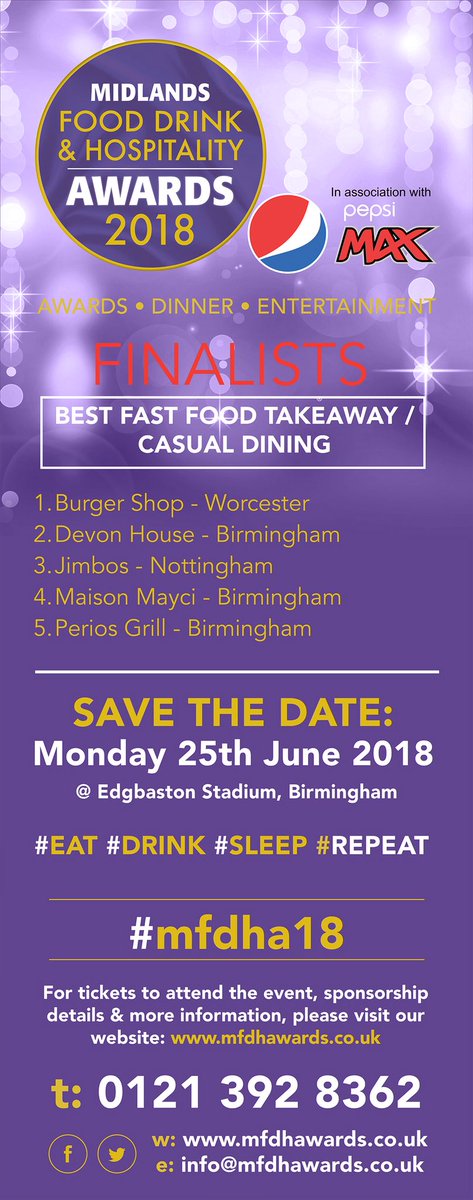 mfdhawards's tweet photo. SHORTLIST ANNOUNCEMENT: Have a look at who made the #finalist for the ‘BEST FASTFOOD TAKEAWAY/CASUAL DINING ’ category for this years @MfdhAwards - Get voting for your favourite here: https://t.co/jt94jCA9cD #Goodluck to all the finalists #MFDHA18 @MaisonMayci https://t.co/WZT6aXPjvh