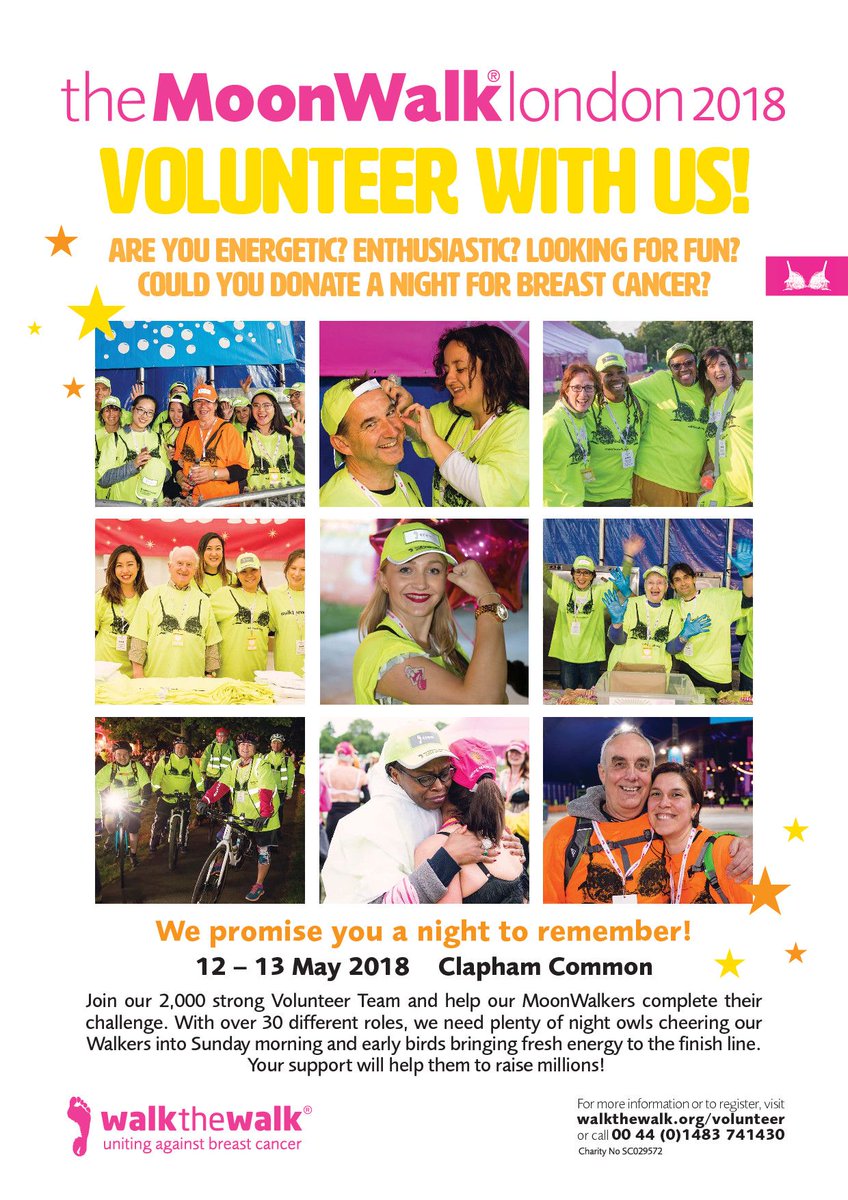 WalktheWalk's tweet photo. JUST 2 WEEKS...  to go until The 21st #MoonWalkLondon! Yeehaa!!! 
Spread the word and get your friends and family to join our incredible #Volunteer Team… with over 30 roles to choose from there’s something for everyone! https://t.co/zBrqzVMyjL https://t.co/Zt9pH3TZcz