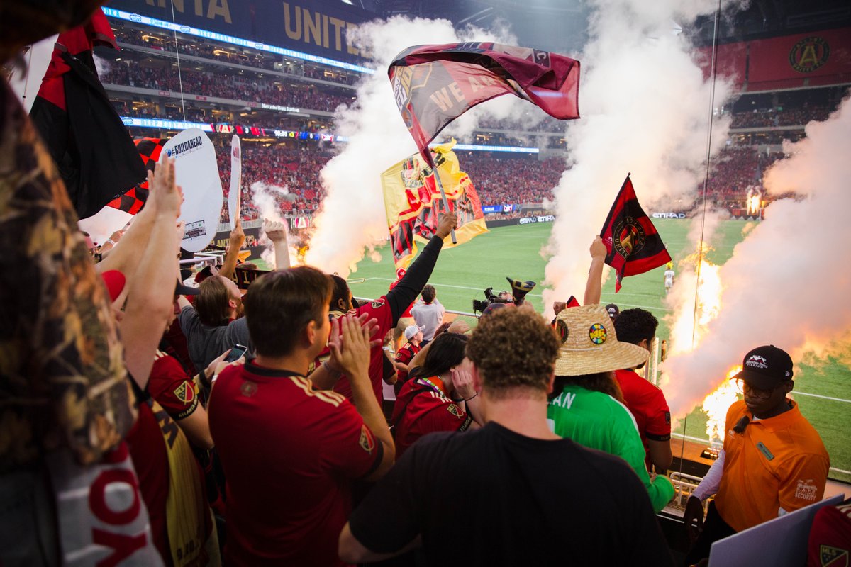 MBStadium's tweet photo. Lit 🔥

@ATLUTD remain unbeaten at home! #UniteAndConquer #MBStadium https://t.co/vXYFBlggVX