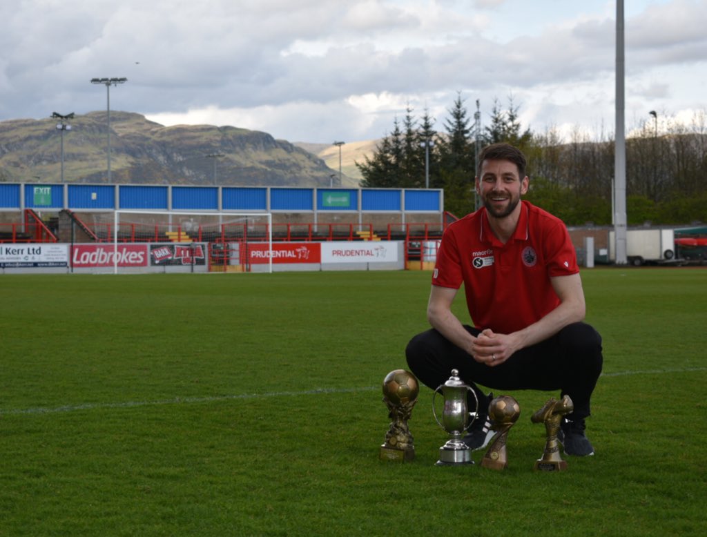 It was a hat trick of awards for Darren Smith - he bagged Goal of the Season (for his strike away versus Montrose), Top Goalscorer, and Player of the Year. Congratulations Daz!