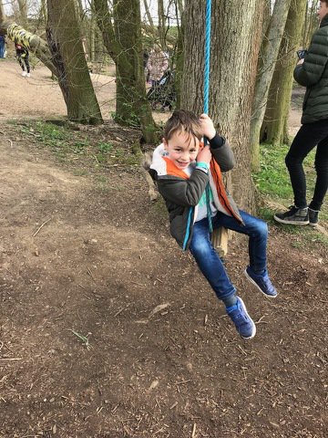 AcademyTT's tweet photo. Play is vital for a child's development! It promotes cognitive, physical, social &amp; emotional wellbeing. That's why day 6 of #mindfulmonth was all about getting outdoors &amp; playing in our natural habitat! Look at the smile on our mini tribe members face as he masters a rope swing! https://t.co/xdKPSwjxDF