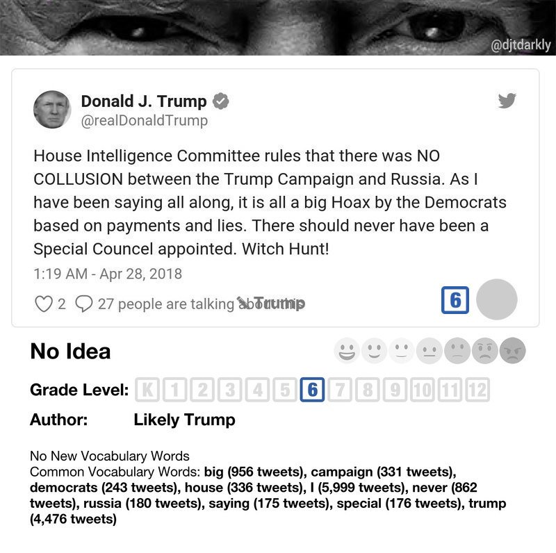 djtdarkly's tweet photo. .@realDonaldTrump #trumptweet #6thgrade https://t.co/zIHDLz8vD3 https://t.co/pzDXpbAHwp