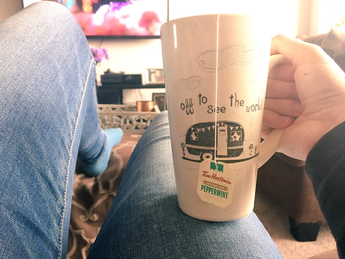SociallyCo_'s tweet photo. Enjoying a hot cup of @TimHortons tea at home on this lazy Saturday afternoon! #TimsTeaAtHome #Canadian https://t.co/SAzRPR7hKd