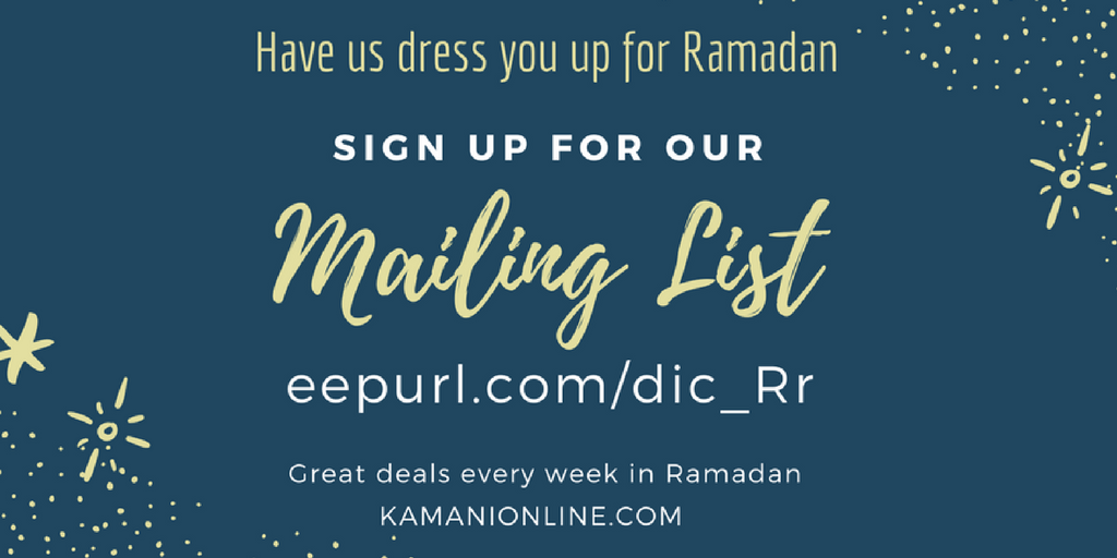Kamanionline's tweet photo. We will be sending out excluive deals to our mailing list subscribers in Ramadan. Sign up today to receive your special discounts: https://t.co/1Jt6bfT11w
#muslimmensclothing #islamicclothing #jubbas #thobes #kurtas https://t.co/4mg1uJfL4v