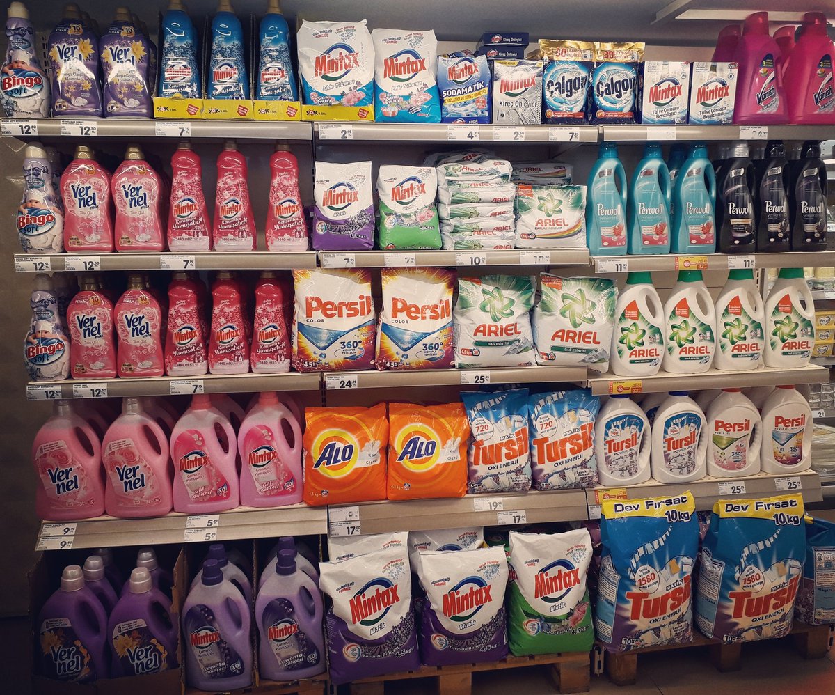 Toz deterjan ve yumuşatıcı modülü... 🛒