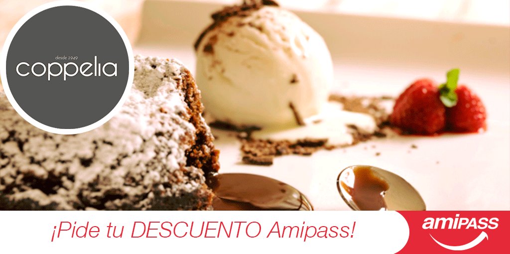 amipass_chile's tweet photo. ¡Ese antojo lo encuentras en @CoppeliaChile! Sólo con #Amipass tienes un 20% de #descuento en los locales de #ISIDORAGOYENECHEA, #SANCARLOSDEAPOQUINDO, #PANORÁMICO, comprando con tu #AppAmipass, revisa las condiciones y restricciones en tu App Amipass 👍 #Amiclub https://t.co/b0D7eIpF4X