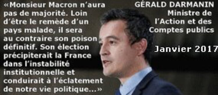 Salvatcasilli's tweet photo. #Interets #Persos
Janvier2017 #Darmanin dénonce le poison #Macron !
Mai2017 #MacronPiegeACons lui propose le poste de @_Bercy_ et l'ancien Maire de #Tourcoing applique, sans aucune honte, le remède qui éclatera la #France
😈
#5mai #Mai68 #Revolution https://t.co/yZFUNz77jA