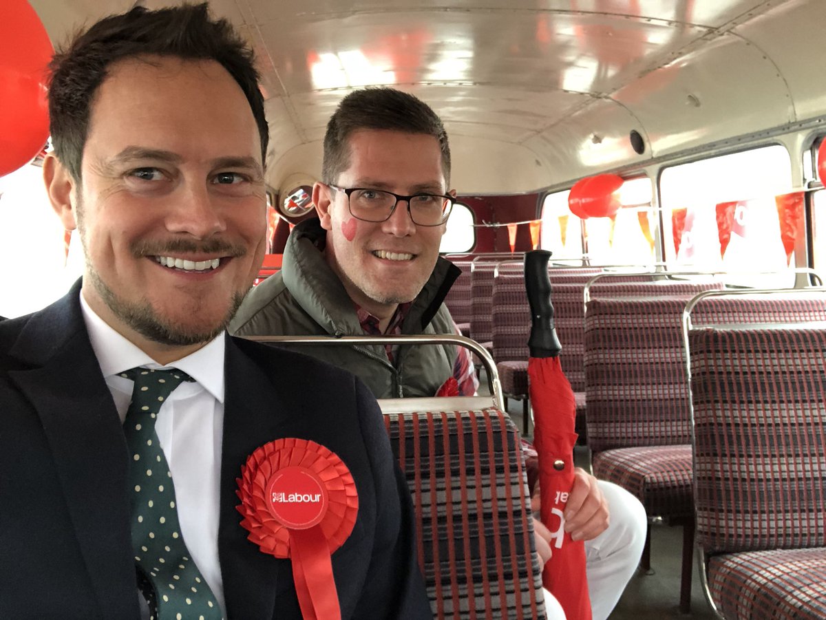 StephenMorganMP's tweet photo. Brilliant day on the @PompeyLabour @UKLabour battle bus, campaigning across Portsmouth with our message that by voting Labour on Thursday you’re voting for a fairer city that’ll work for everyone #votelabour https://t.co/ivLP5DsNoc