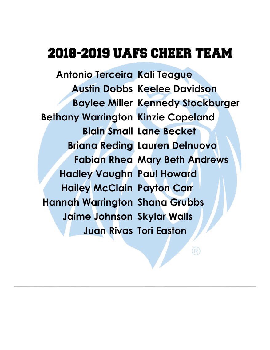 UAFScheer's tweet photo. Yay for our new team! 🎀🦁 https://t.co/DR9Zu2DQrR