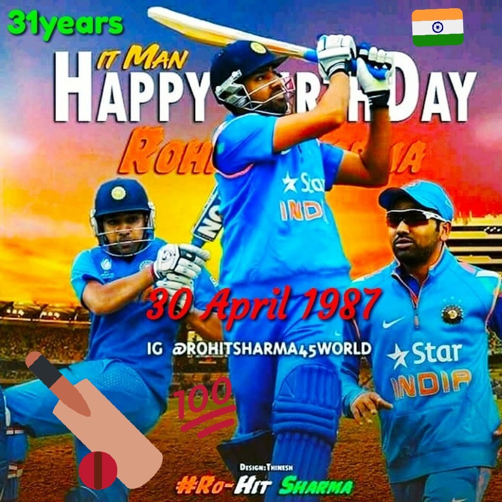 Happy birthday rohit sharma my favorite player 