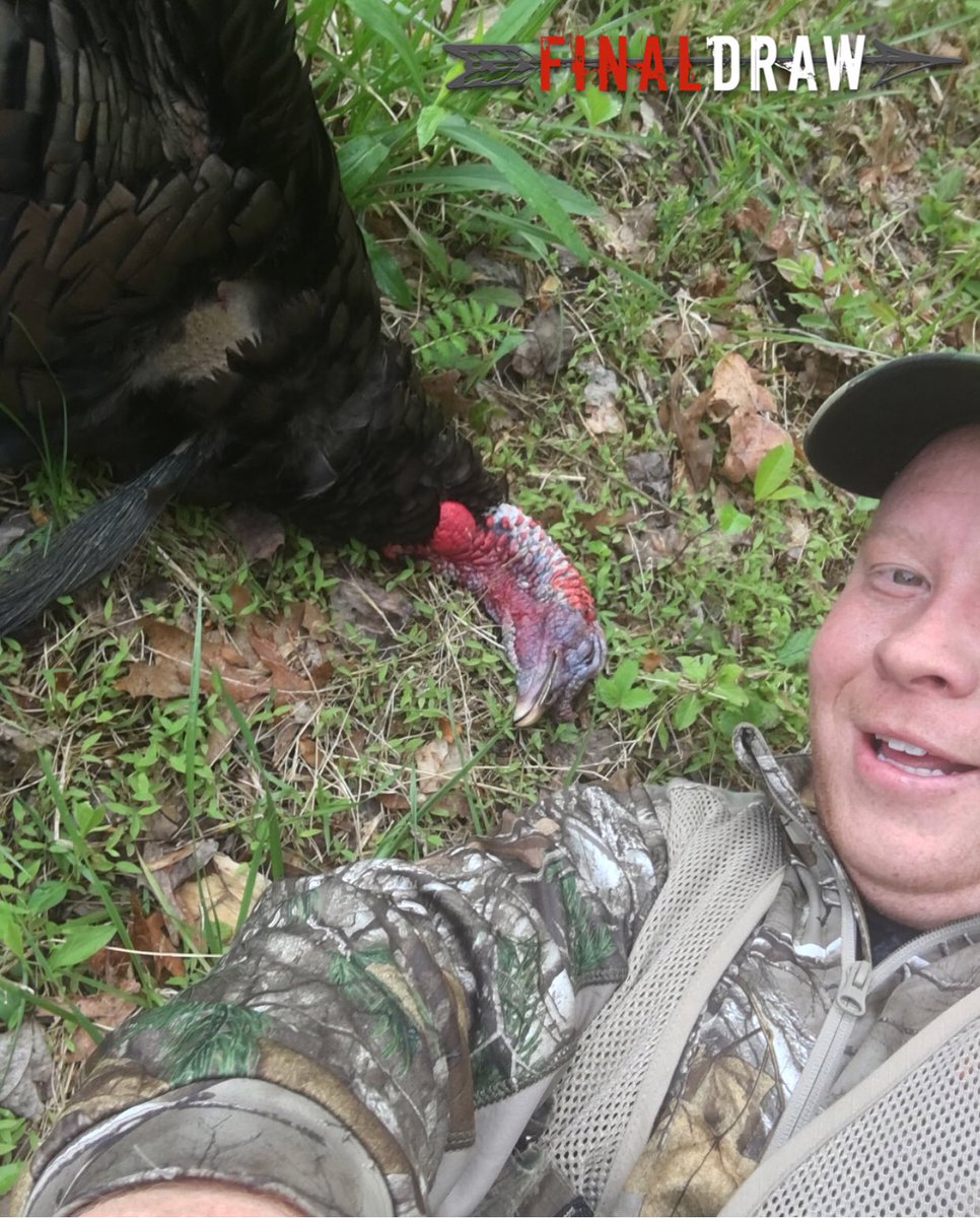 Our producer/paid assassin got er done. Nice job matt.  
#finaldraw #finaldrawtv #springturkey #layemdown #hunting #outdoors #bowhunting #nwtf #cantstoptheflop #turkey #whatgetsyououtdoors #gobbler #gobblegobble #longbeard