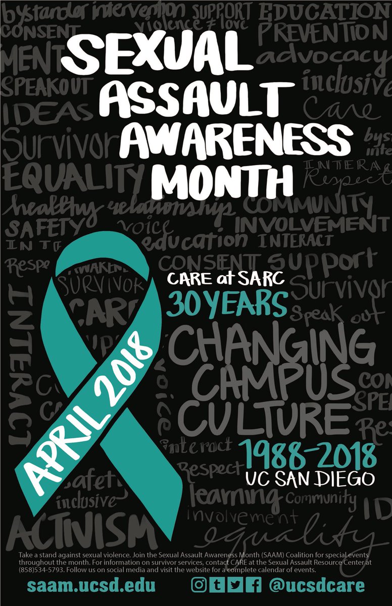 As we come up on the end of Sexual Assault Awareness Month, we wanted to highlight the amazing work our friends at #ucsd have been doing to spread awareness and celebrate survivors! #ucghiwhge #saam #universityofcalifornia