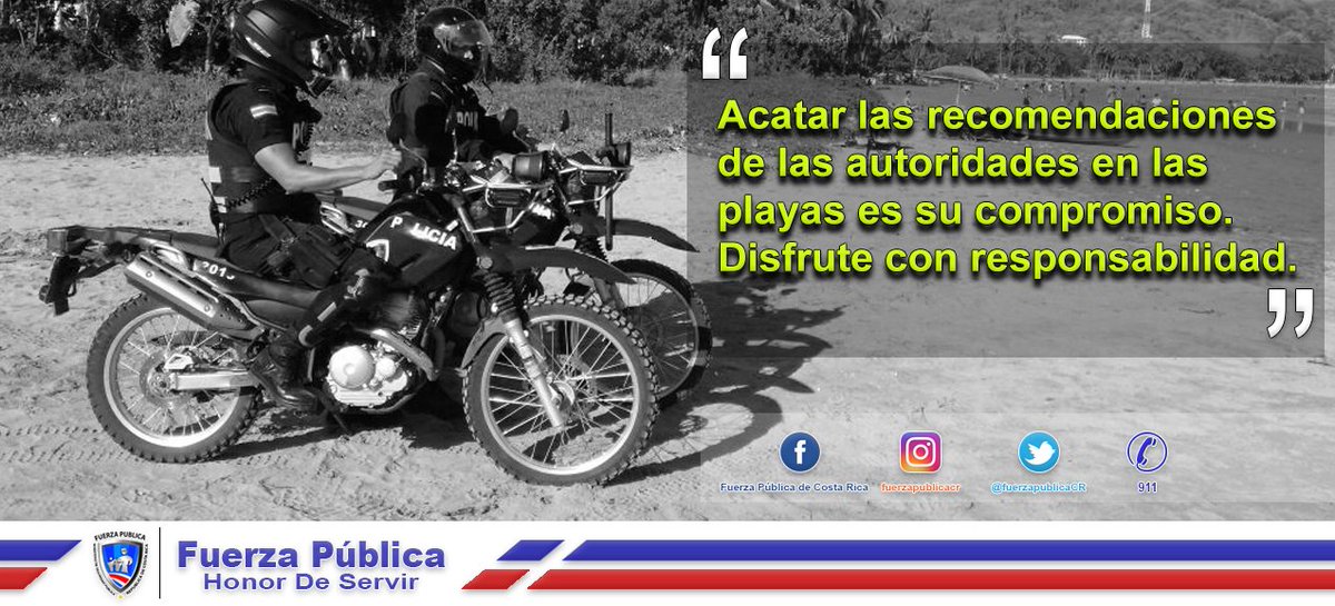 fuerzapublicaCR's tweet photo. Disfrute con responsabilidad si va a las playas, ríos o piscinas. #ConsejoFP. #HacemosNuestroTrabajo #TuristearSeguro https://t.co/e0FaTi3CSm