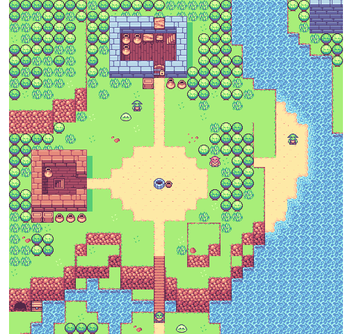 raou_art's tweet photo. I've been working on stuff I swear. But while I don't have anything good enough to show here's a actual map made in Tiled with that tileset I've been working on(a very slow pace).

#pixelart #gamedev https://t.co/UWBhBBvu8j