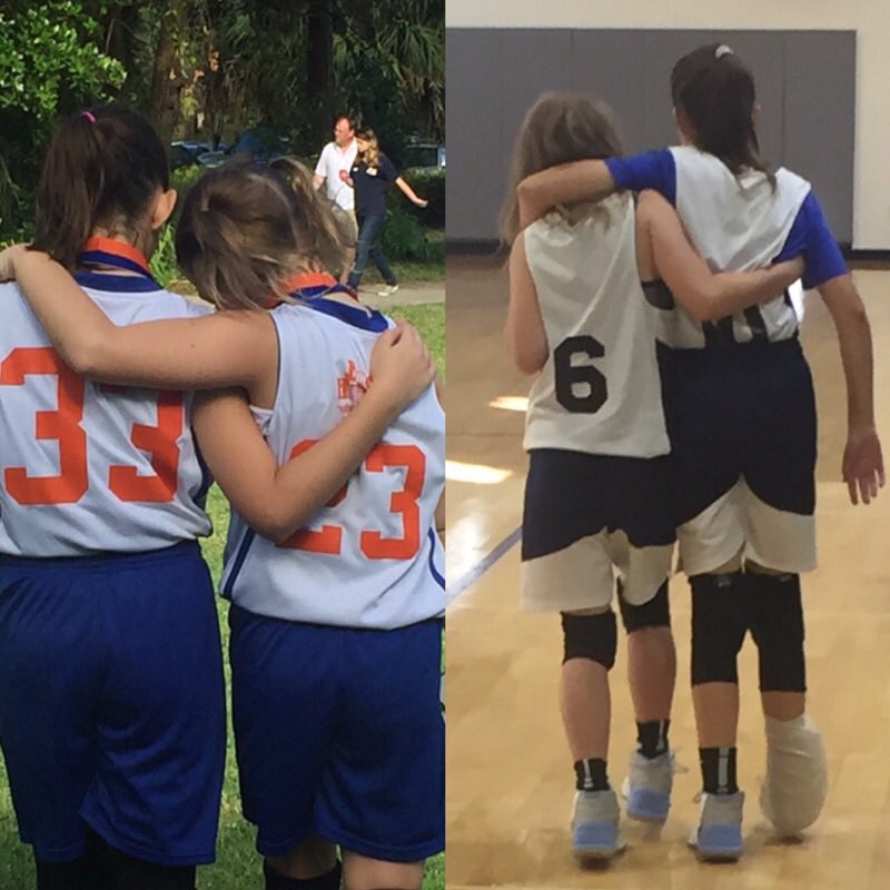 Two different seasons, same friendship.  This is US