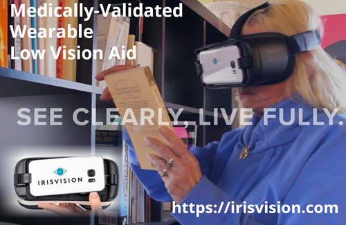 MedGizmo's tweet photo. #TheIrisVision IrisVision Medically-Validated #Wearable #LowVision Aid https://t.co/SghrEhoHPs #blindness #VisualImpairment #VisionCare #VisuallyImpaired #VisionLoss #sightaid #assistivetech #lowvisionaid #wearables #wearabledevice #visionhealth #medtech #digitalmed #meddevice https://t.co/y0PPUVKdR5