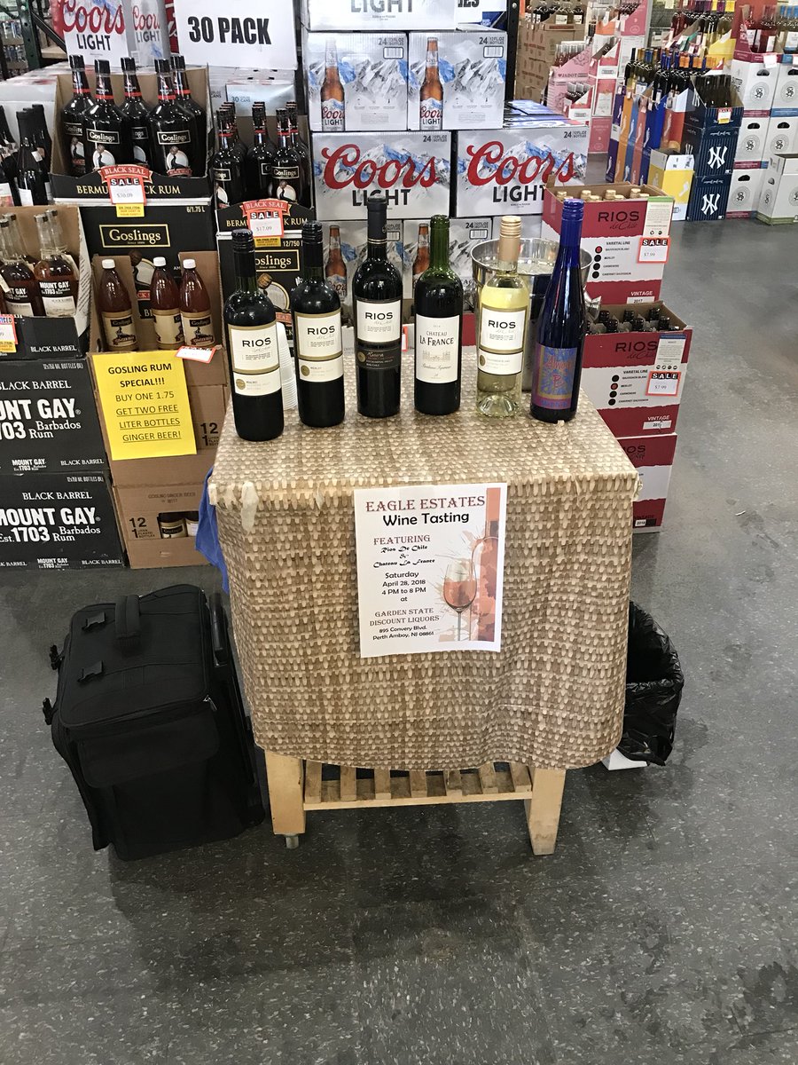 GardenStateLiq's tweet photo. What a beautiful Saturday!!! Come try some of our new Chilean wines at our tasting from 4pm-8pm today! Winetastic is the mood for this weather ! 🌞😬 https://t.co/wXCm0xCy0u