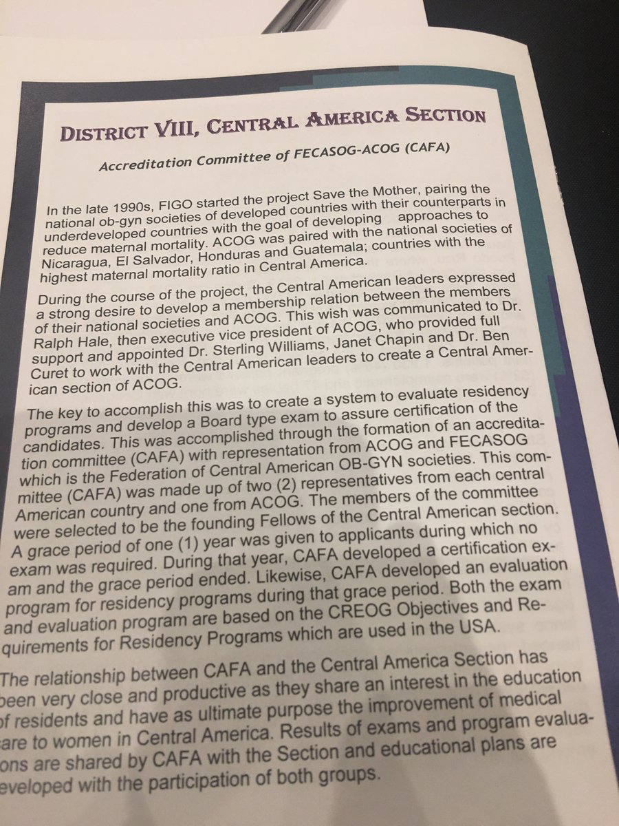 ACOG_District8's tweet photo. So proud of Floridalma and all the fellows from the Central America Section. They received the District Service Award at #ACOG18 for their development of a joint certification program for Central American fellows. Way to go #ACOGD8! @ACOG_AM https://t.co/P54cmecT7U