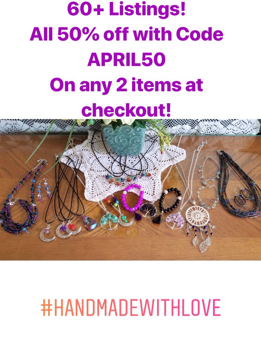 Lunar01317's tweet photo. https://t.co/A3n7yCY0SP #handmadejewelry #etsy #happylife #necklaces #bracelets #earrings #jewelrysets #treeoflife #gemstones #giftsforher #giftsforhim #wirewrap #birthstones #customjewelry #fashion #freeshipping #bogo #sale #april50 #dreamcatcher #moonandstars #moonnecklace https://t.co/ahxDEb3HiQ