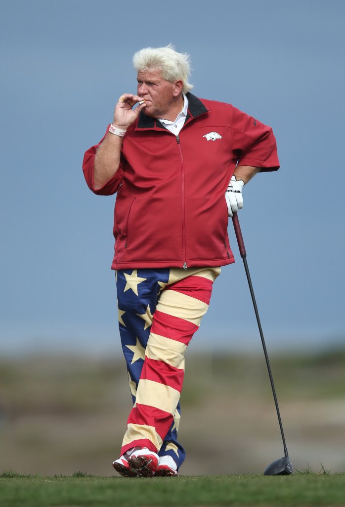 Arkansas_Logo's tweet photo. Happy birthday to the 🐐 @PGA_JohnDaly https://t.co/2z0bjI828Z