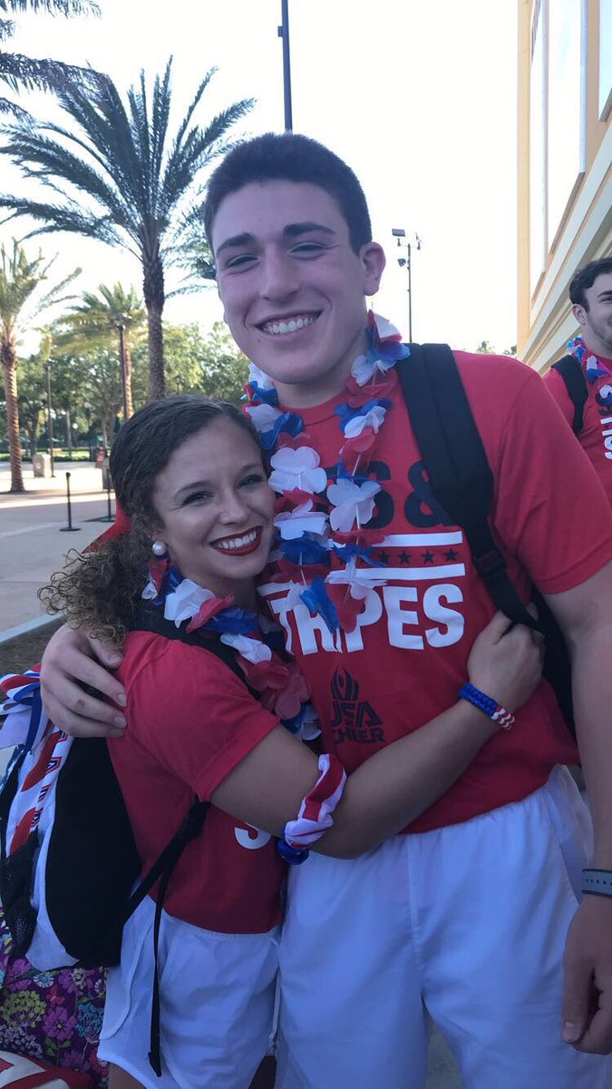 minimullhead's tweet photo. Once in a lifetime opportunity cheering for the USA. So thankful to do with the boys. Something I'll never forget. @usacheer #USAcheer https://t.co/vtyW3GaJBi