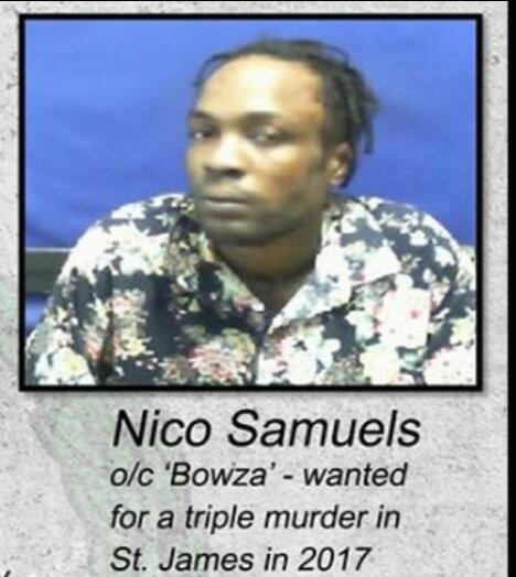 AbkaFitzHenley's tweet photo. JUST IN: Reputed gangster from Barrett Town in St. James, Nico Samuels, o/c #Bowza cut down during security forces operation at a house in Ironshore, Mobay. Operation still underway. Heavy exchange of gunfire. At least 2 guns seized so far. 2 Policemen reportedly shot/injured https://t.co/IkoJ17K4a4