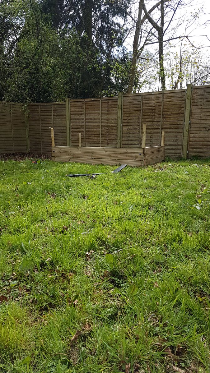 ForkingClueless's tweet photo. First raised bed nailed...or screwed #NoForkingIdea #RaisedBed #Vegetables #Garden #NotToSleepIn https://t.co/wqW1EvkgEC