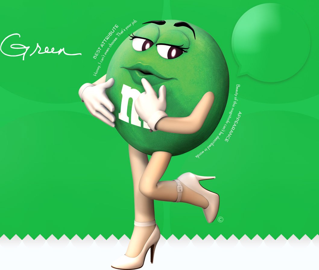 Miss Green M&M - Is it hot out here, or is it just me?