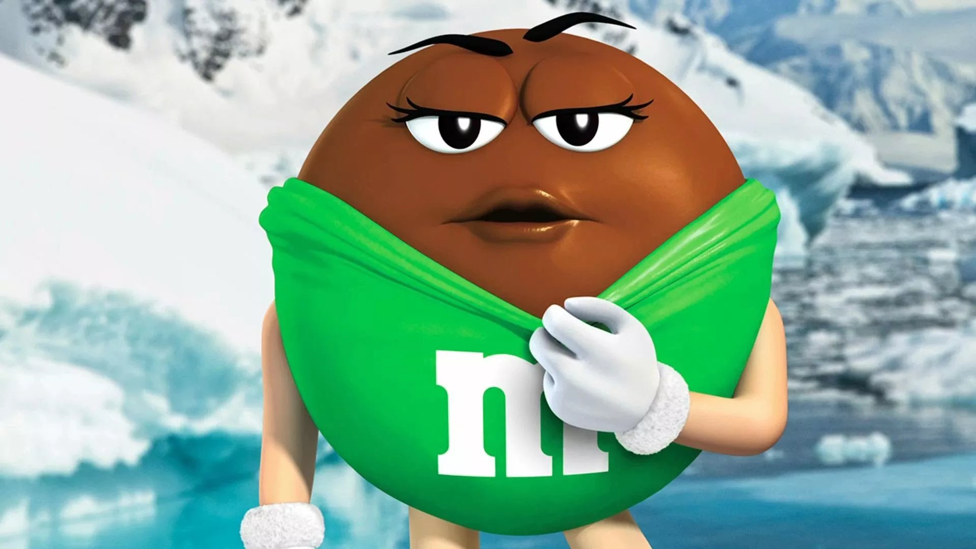 green female m&m