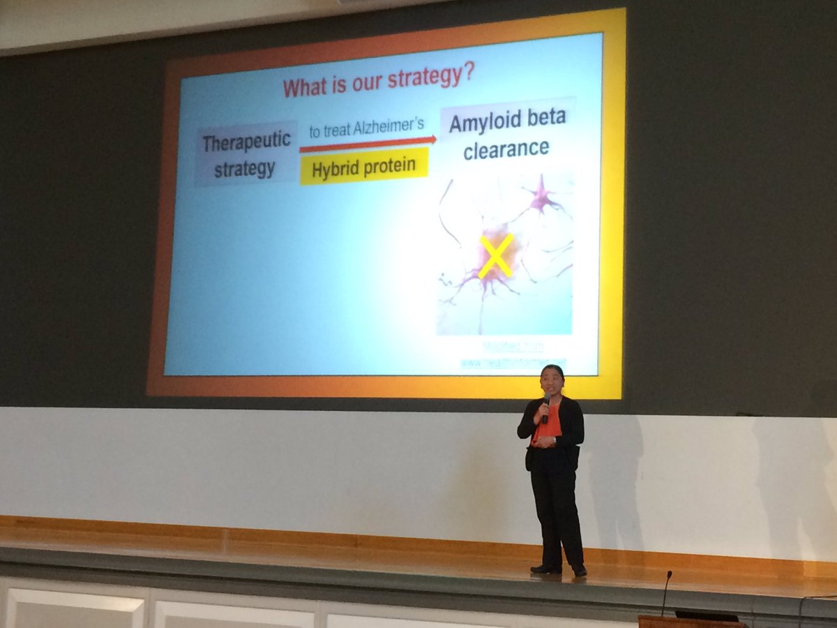 #gradstudent Lorena Samentar of <a href="/unlv/">UNLV</a> presenting her work into a novel Alzheimer's therapy #southwestshowdown2018