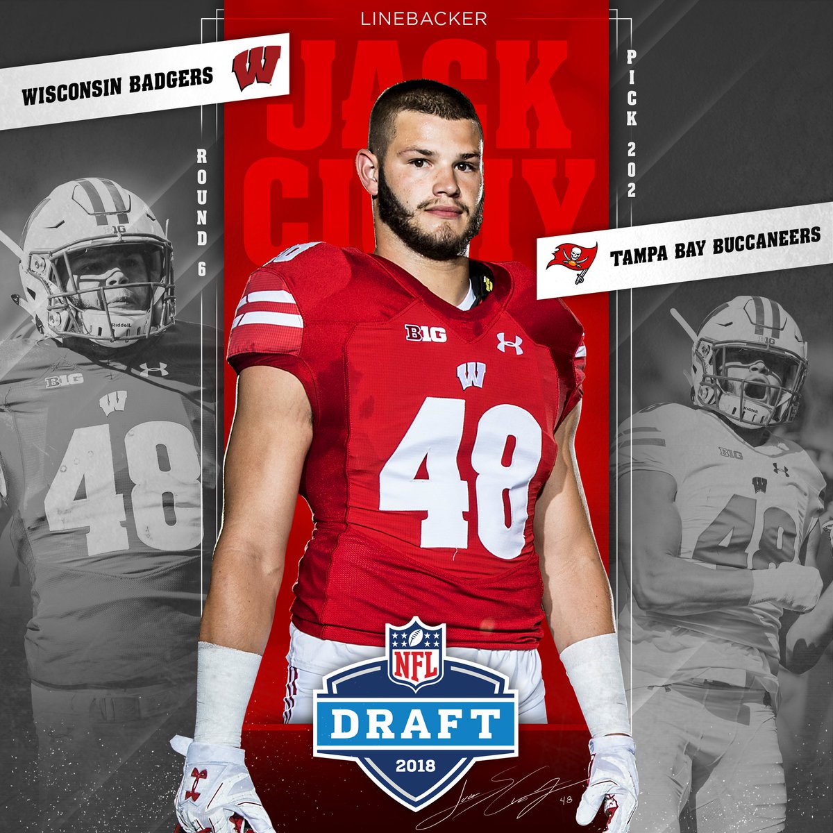 Jack is headed to Tampa Bay!

Congrats to Jack Cichy on being drafted by the <a href="/Buccaneers/">Tampa Bay Buccaneers</a>!

#OnWisconsin || #NFLDraft