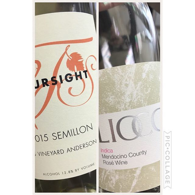 winebratsf's tweet photo. Today’s wines for #school a gorgeously spicy #rosé of #carignane from @liocowineco and a robust, fruity and luscious #semillion from my friends at @foursightwines #yum #studyjuice https://t.co/IyhFhwxU9P https://t.co/VVLIs6I1rT