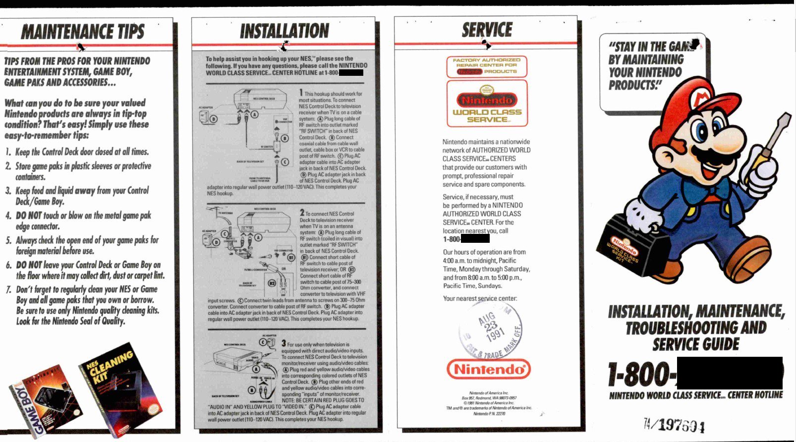 John Andersen on Twitter: "A 1991 Nintendo of America NES and Game Boy  troubleshooting pamphlet with installation instructions and maintenance  tips. Via USPTO. https://t.co/21SddZgdy7" / Twitter