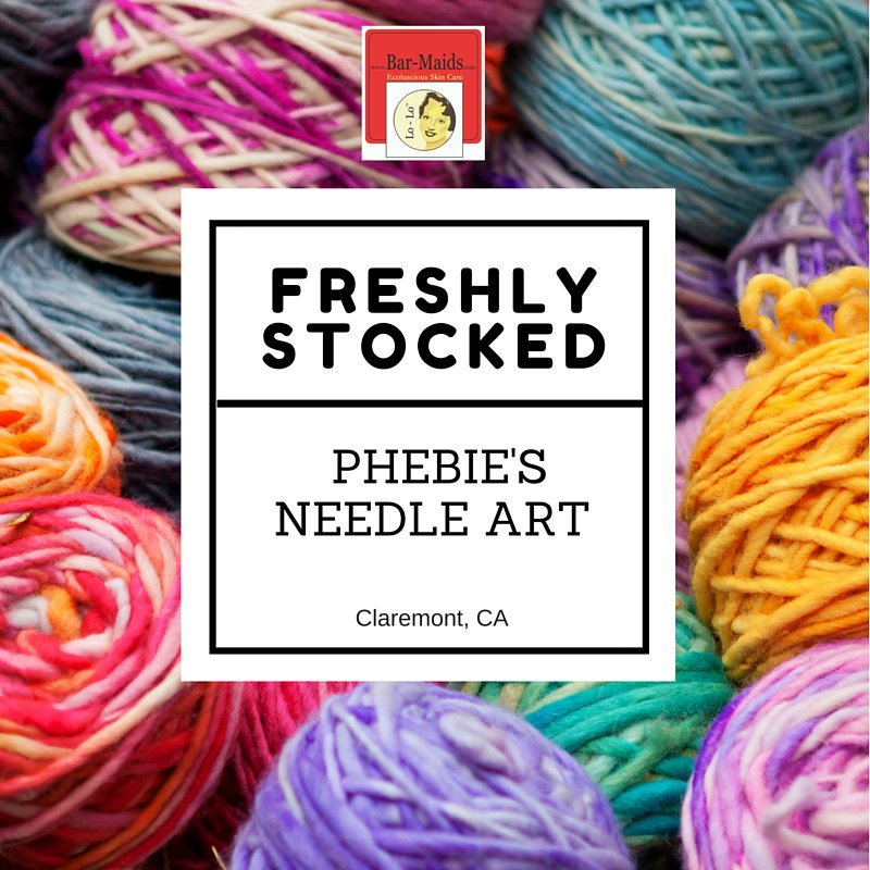 Bar_Maids's tweet photo. #lolobar #ecoluscious # smallbusiness #phebiesneedleart #claremontca #knitting #needlearts #quilters https://t.co/ZAbWhEmMTf