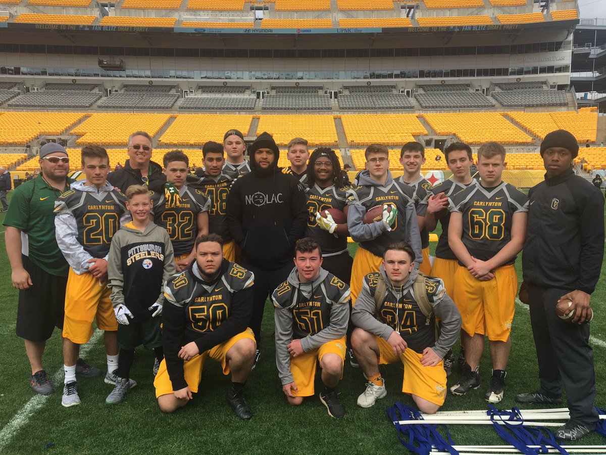 SteelersYouthFB's tweet photo. HUGE THANK YOU to Coach Yoder and the @CarlyntonSports football team for helping out at our #FanBlitz Youth Sessions today!  #CougarPride #LetsPlayFootball @DOCnation_7 @Dat_Dude_Nix @JamesConner_ https://t.co/XpKXx0xuuj