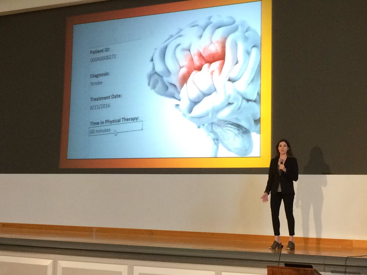 Wendy Peters, <a href="/NAU/">NAU</a> #gradstudent, presenting her research into how to understanding stroke from a physical therapy perspective. Her work explores how the amount of physical therapy one receives impacts stroke recovery. #southwestshowdown2018