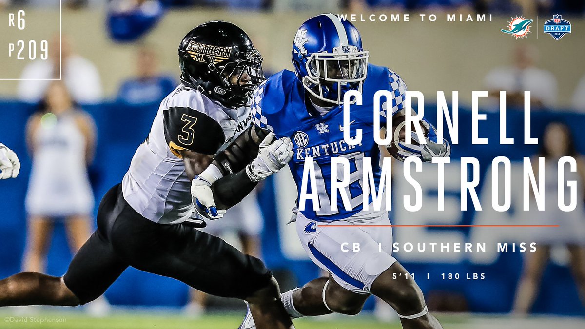 Welcome to Miami, Cornell Armstrong!

#FinsUp | #NFLDraft