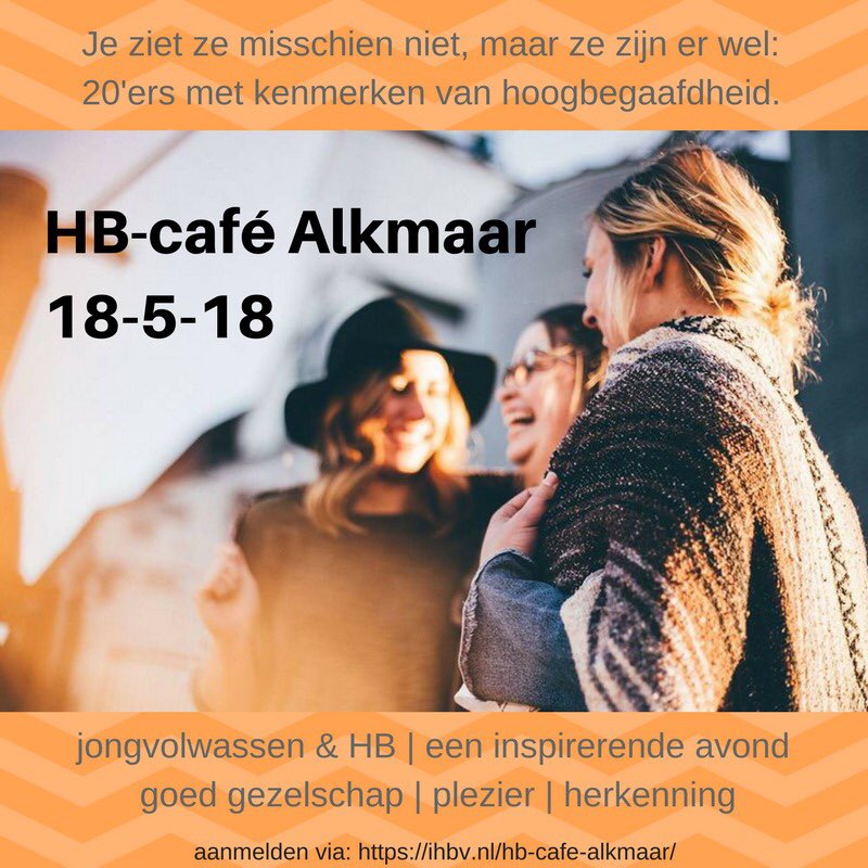 DaisySCT's tweet photo. Omarm  je innerlijke nerd ;-) Extra #hbcafé voor 20-ers in Alkmaar.  Avond vol inspiratie, leuke ontmoetingen, hapjes en drankjes. #hoogbegaafd #IHBV https://t.co/y3NGgFNCAh https://t.co/u7mv0viedb