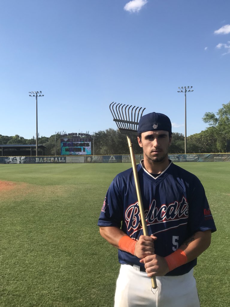 STU_Baseball's tweet photo. The final regular season #GoldenRake goes to Elih Marrero. Marrero added two more home runs in a 3-4 day, finished the weekend with five home runs to bring season total to eight. #EThang #ThatGuyRakes https://t.co/3ivs4jZPXU