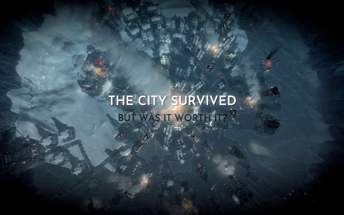 aeosys's tweet photo. City survived! And it was worth it.
Excellent game. #Frostpunk https://t.co/3Re8JRVyJI