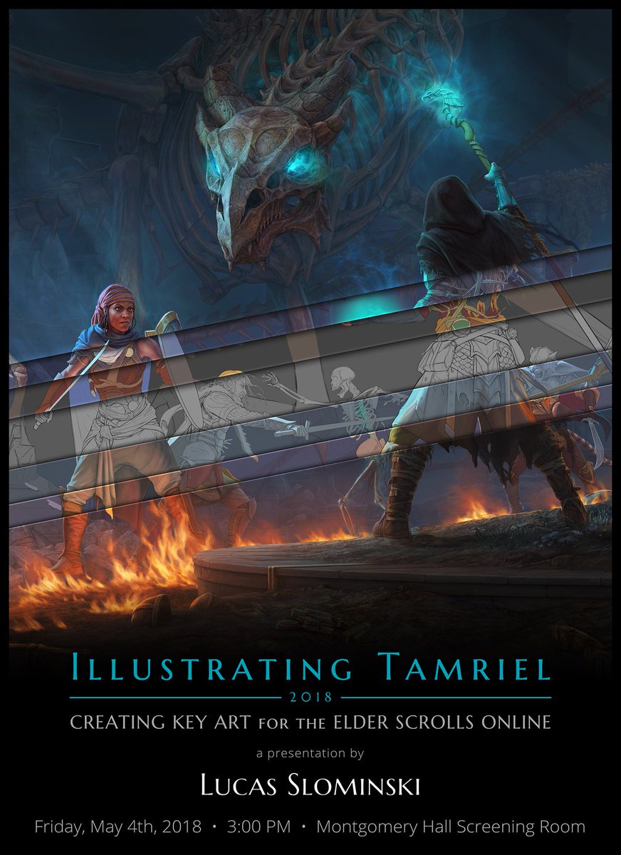 LucasSlominski's tweet image. Heads up, Savannah! I'll be visiting #SCAD again next week as the #ITGM Alumni Mentor to talk with game art students, conduct portfolio reviews, and give a lecture on my process for painting key art for @TESOnline.